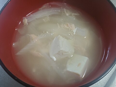 豆腐とツナの中華風スープ